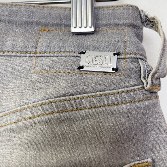 Diesel Womens 28 x 32 Slandy Zip Skinny Grey Wash Jeans - Picture 10 of 12